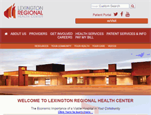 Tablet Screenshot of lexingtonregional.org